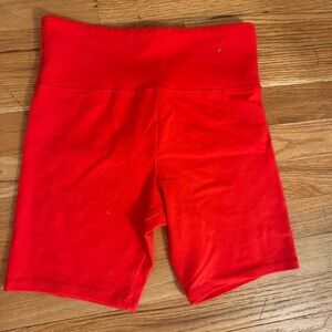 Red Biker Shorts